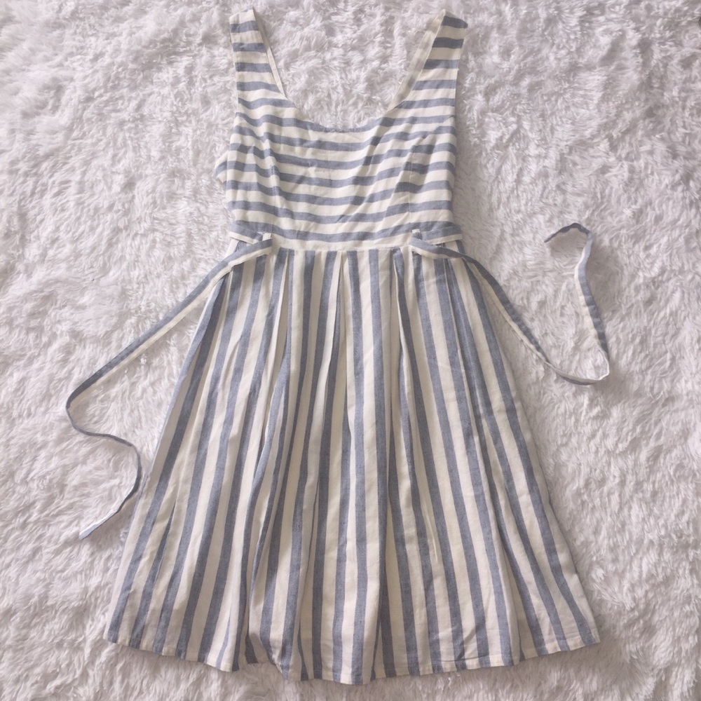 Fat Face Striped Belted Dress